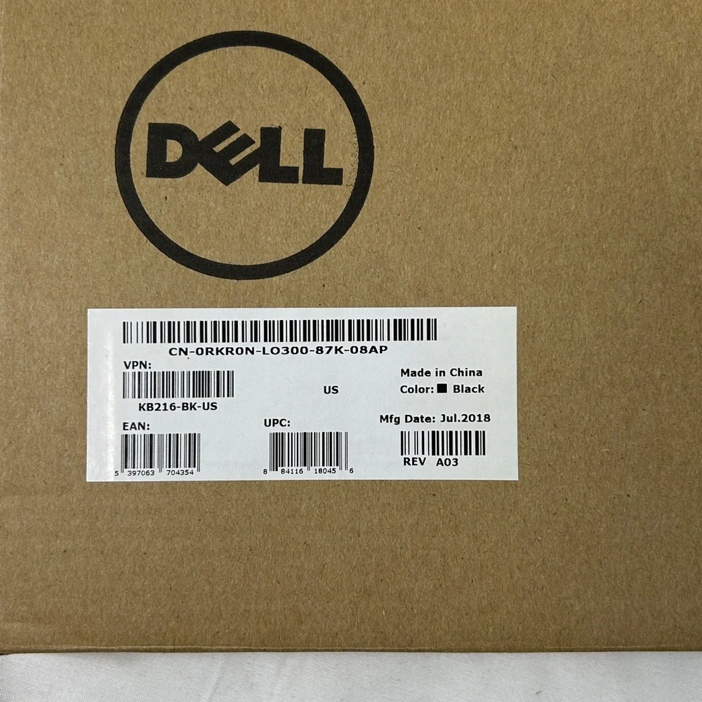 Dell Black‎ Wired Keyboard USB New in Box